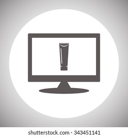 tube for cream or another cosmetic remedy. icon. vector design