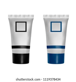 Tube of cream for design.Layout of the tube packaging.Vector illustration.