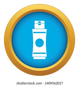 Tube of cream or gel icon blue vector isolated on white background for any design