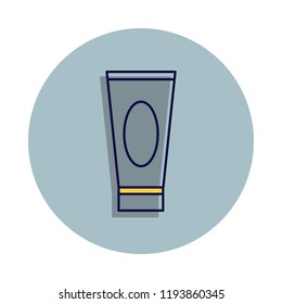 a tube of cream icon in badge style. One of web collection icon can be used for UI, UX