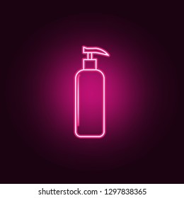 a tube of cream icon. Elements of Bottle in neon style icons. Simple icon for websites, web design, mobile app, info graphics