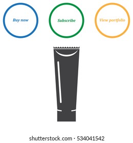 Tube of Cream Icon Vector flat design style