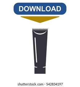 Tube of Cream Icon Vector flat design style