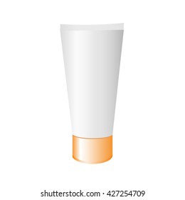 Tube cream isolated on white background