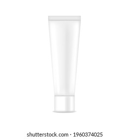 Tube for cream, lotion vector illustration. Realistic container mock up for cosmetics design set