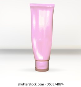 a tube of cream, lotion, white, empty, for applying your advertisement isolated vector new clean