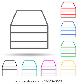 a tube of cream multi color style icon. Simple thin line, outline vector of bottle icons for ui and ux, website or mobile application