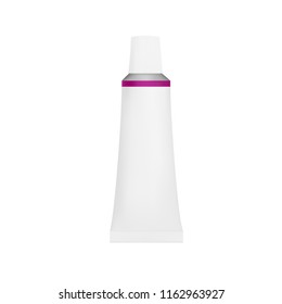 Tube of cream or ointment in the vector.The tube without labels for design.Tube of toothpaste in the vector.