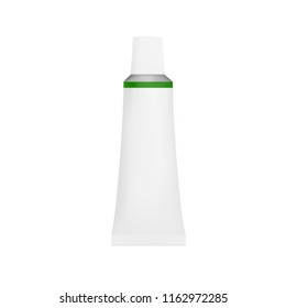 Tube of cream or ointment in the vector.The tube without labels for design.