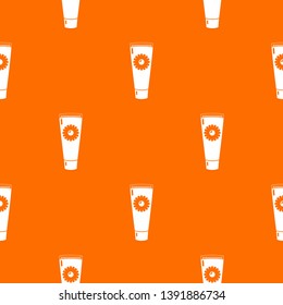 Tube cream pattern vector orange for any web design best