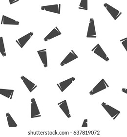 Tube of cream seamless pattern. Vector illustration for backgrounds