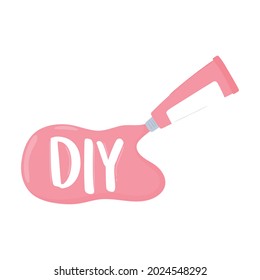 tube diy stain color icon isolated