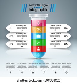 Tube experiments. Abstract infographics.