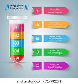Tube experiments. Abstract infographics Vector eps 10