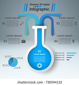 Tube experiments. Abstract infographics Vector eps 10
