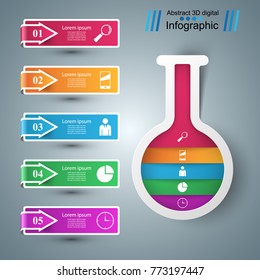 Tube experiments. Abstract infographics Vector eps 10