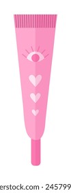 Tubo de Vector de crema de ojos ilustración plana