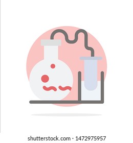 Tube, Flask, Lab, Science Abstract Circle Background Flat color Icon