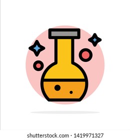 Tube, Flask, Lab, Test Abstract Circle Background Flat color Icon