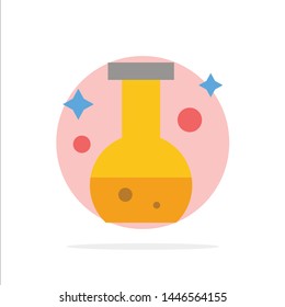 Tube, Flask, Lab, Test Abstract Circle Background Flat color Icon