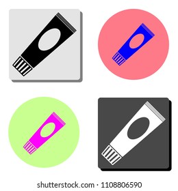 Tube. flat vector icon illustration