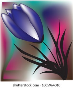 Blumen auf buntem Hintergrund