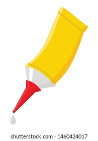 tube with glue, equipment for fixing in workshop
