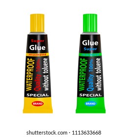 A tube of glue on a white background.Vector illustration.