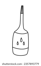 Tubo del doodle del vector de pegamento ilustración dibujada a mano contorno negro.