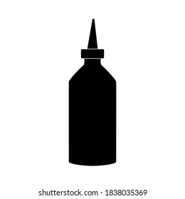 Tube of hair dye. Hairdresser tool simple isoleted vector icon