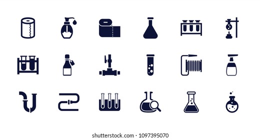 Tube icon. collection of 18 tube filled icons such as paper towel, pipe, soap, water hose, water pipe. editable tube icons for web and mobile.