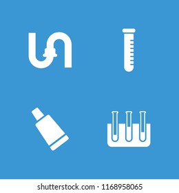 Tube icon. collection of 4 tube filled icons such as . editable tube icons for web and mobile.