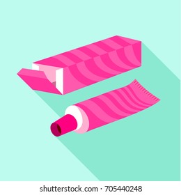 Tube icon. Flat illustration of tube vector icon for web