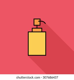 Tube icon. Flat vector related icon with long shadow for web and mobile applications. It can be used as - logo, pictogram, icon, infographic element. Vector Illustration.