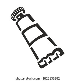 Tube icon isolated on background. Icon for infographic, website or app.