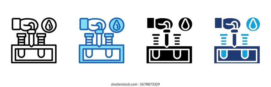 Icono de tubo Multi Style Ilustración vectorial
