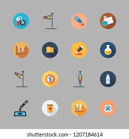 tube icon set. vector set about label, products, flask and sample icons set.