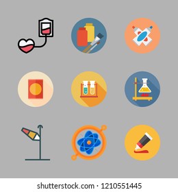 tube icon set. vector set about products, flask, test tubes and paint tube icons set.