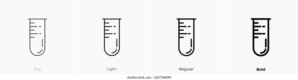 tube icon. Thin, Light Regular And Bold style design isolated on white background