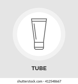 Tube icon vector. Flat icon isolated on the white background. Editable EPS file. Vector illustration.