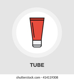 Tube icon vector. Flat icon isolated on the white background. Editable EPS file. Vector illustration.