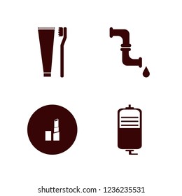 tube icon. tube vector icons set piping, drop counter, toothbrush toothpaste and lipstick