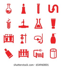 Tube icons set. set of 16 tube filled icons such as pipe, bottle soap, paper towel, water hose, water pipe