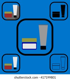Tube icons set