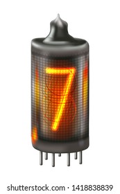 Tube indicator lamp with number 7 lit up.