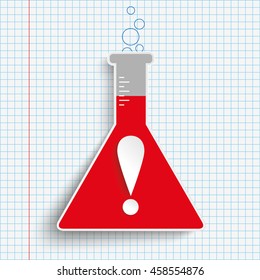 Tube infographic on the checked paper background. Eps 10 vector file.