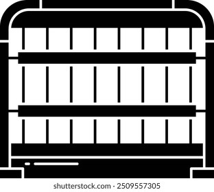 ilustração do vetor de glifo sólido do tubo killer