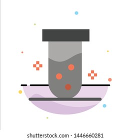 Tube, Lab, Test, Biochemistry Abstract Flat Color Icon Template