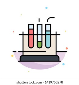 Tube, Lab, Test, Medical Abstract Flat Color Icon Template