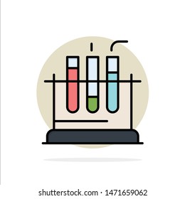 Tube, Lab, Test, Medical Abstract Circle Background Flat color Icon